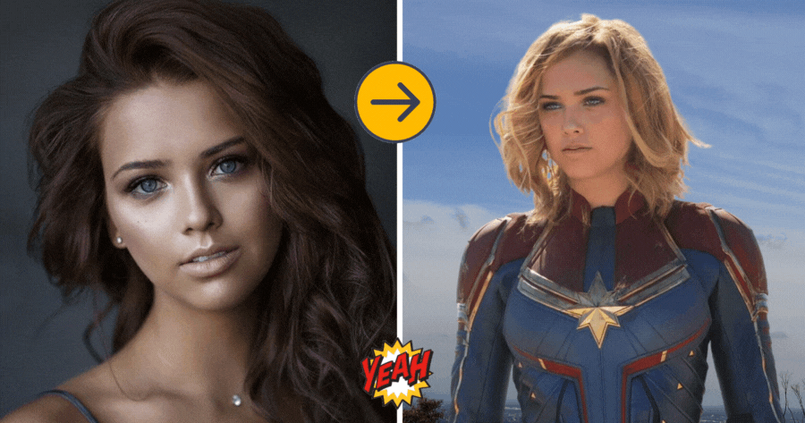 Click The Button To Upload A Photo And Become Captain Marvels!