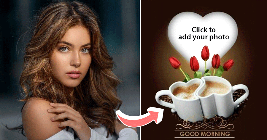 ❤️ Comece o Seu Dia Feliz com Esta Moldura de Foto de Caf&eacute; e Tulipas