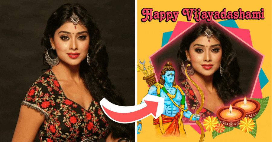 🎉 Happy Dussehra Photo Frame