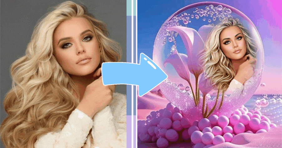 🌸 Customize Your Photos With Beautiful Pink Bubbles