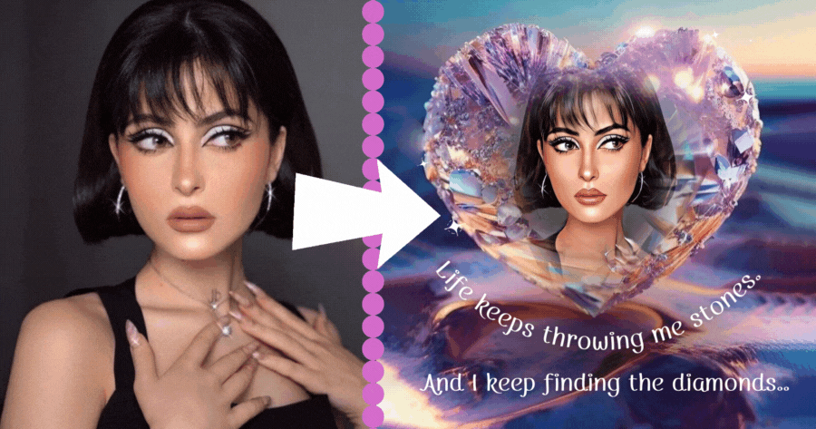 💎 Diamond Frame: Add Your Photo Here!