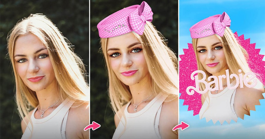 👄 Transformez votre selfie en apparence maquillage Barbie