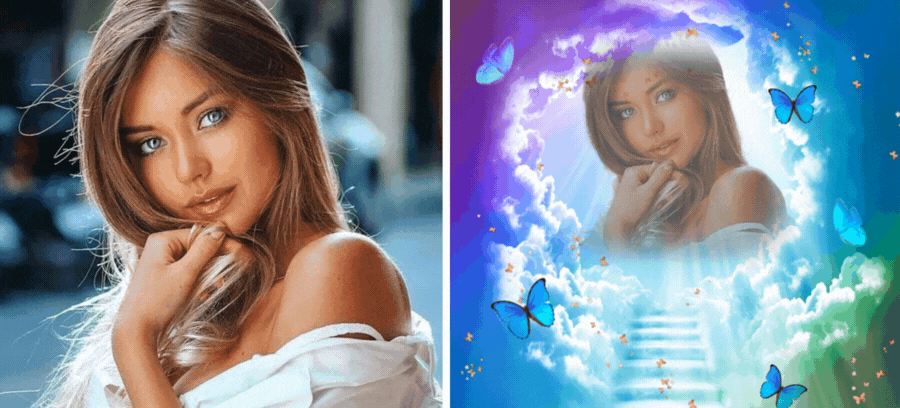 🌟Sua incr&iacute;vel foto ilumina os c&eacute;us com este efeito de fotos.