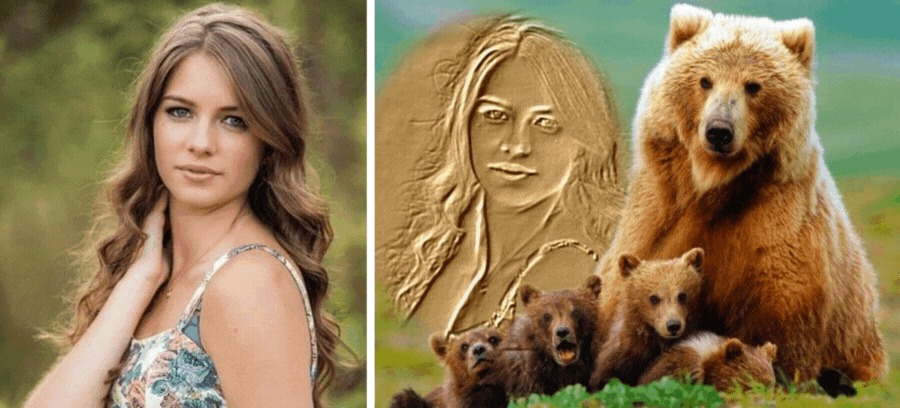 🐻Your Photo Becomes A Mud Painting Next To This Bear Family