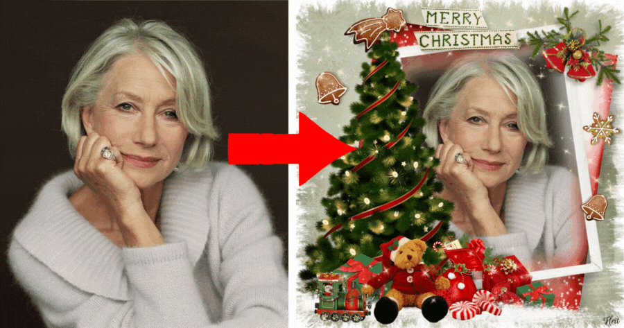 Create Your Beautiful Photo With Christmas Tree!