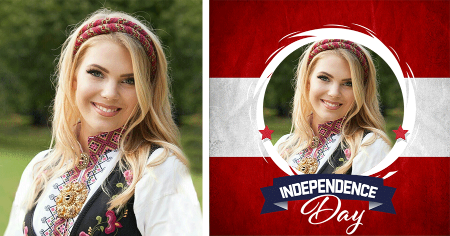 🎉 Feiern Sie den &ouml;sterreichischen Nationalfeiertag mit diesem Flaggenfotorahmen!