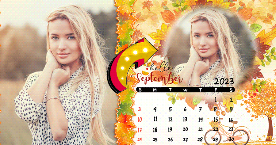 Place Your Photo On This September Calendar Frame! 📅