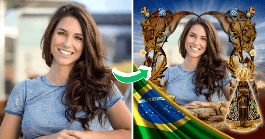 Adicione sua foto para receber a b&ecirc;n&ccedil;&atilde;o de Aparecida