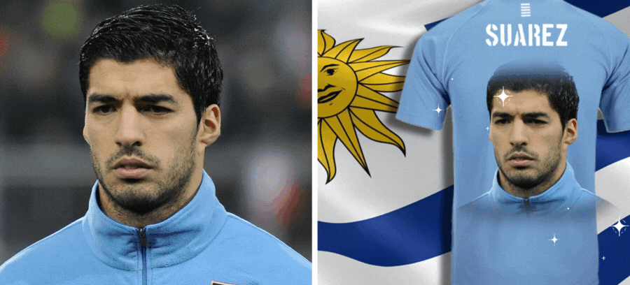 Support Uruguay With A Football Jersey Customized With Your Photo! 🇺🇾