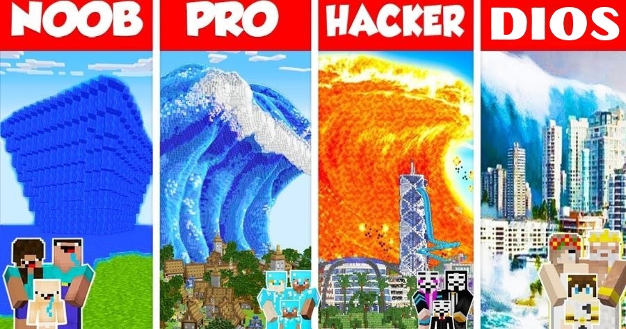 Minecraft Tsunami Challenge - &iquest;Puedes Construir Un Refugio Seguro? &iexcl;Demu&eacute;stralo!