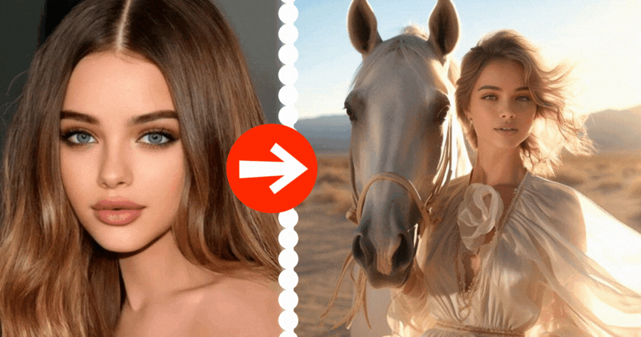 Create Your Gorgeous Pic With A Horse In One Click!