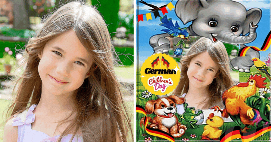 🌐Lassen Sie uns den deutschen Kindertag feiern, indem wir jetzt ein Foto erstellen!