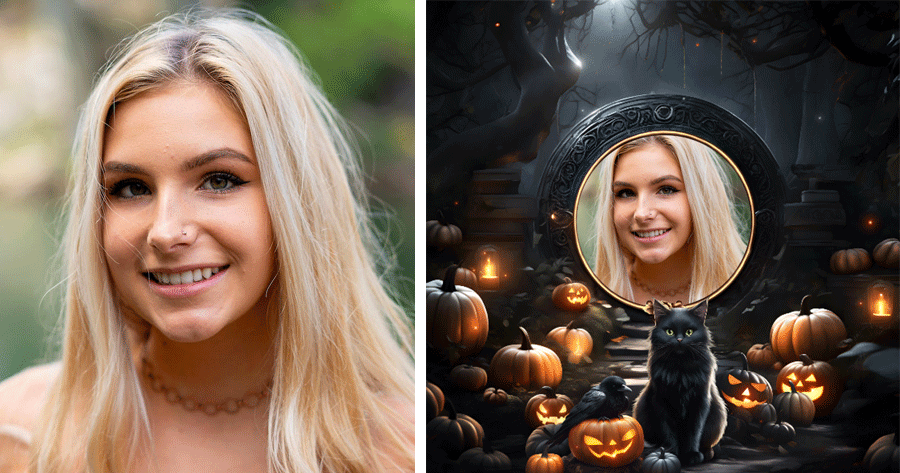 Erstelle deine Halloween Creepy Night Lights Fotos!