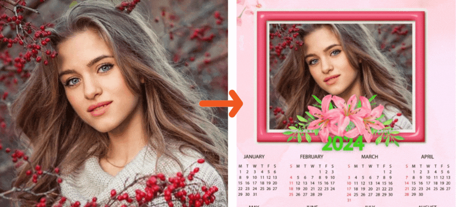 Crea Il Tuo Proprio Frame di Calendario 2024 Con La Tua Foto 📅