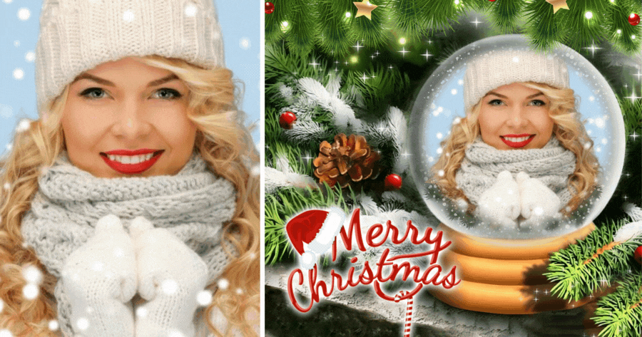 Crie seu efeito de bola de vidro no dia de Natal