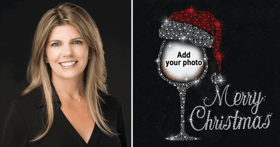 Copos de Natal Brilhantes | Adicione Sua Foto Agora