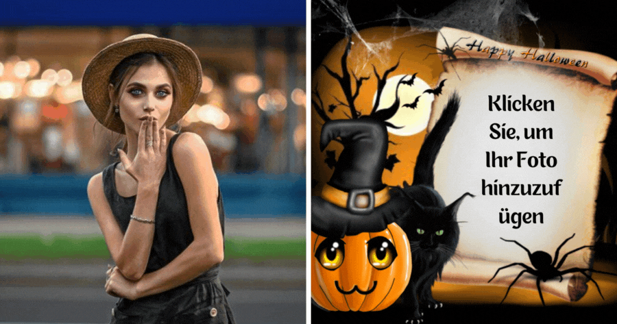 🎃 Fr&ouml;hliches Halloween | Dekorieren Sie Ihr Halloween-Foto kostenlos!