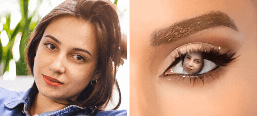 Reflet de votre beaut&eacute; sur ces yeux br&eacute;siliens