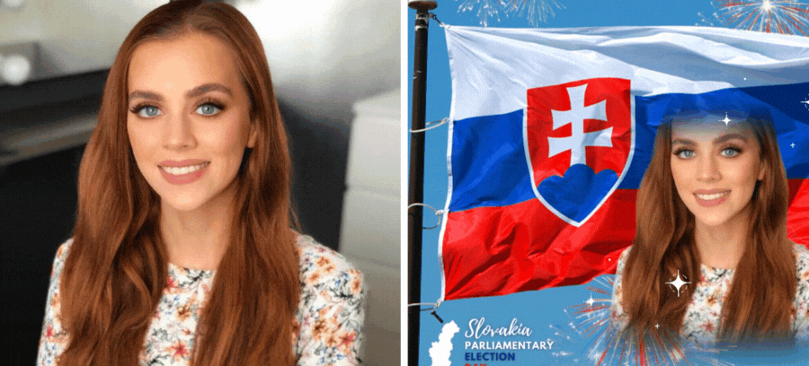 Get Your Photo Over Slovakia Flag For Parliamentary Election Day 🇸🇰