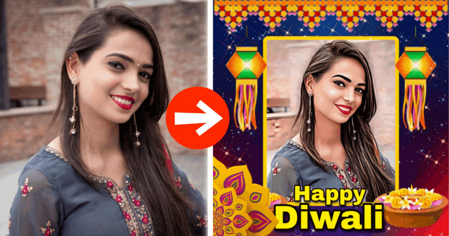 Boldog Diwali Fesztiv&aacute;l Fot&oacute;keret - Kattints ide