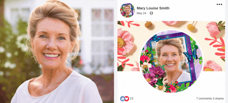 Make Your Facebook Avatar More Beautiful With This Flowerly Frame 🦋