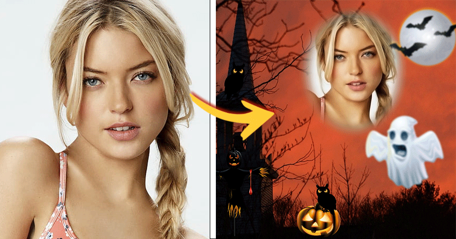 Place Your Photo Inside Creepy Frame With Spooky Creatures!