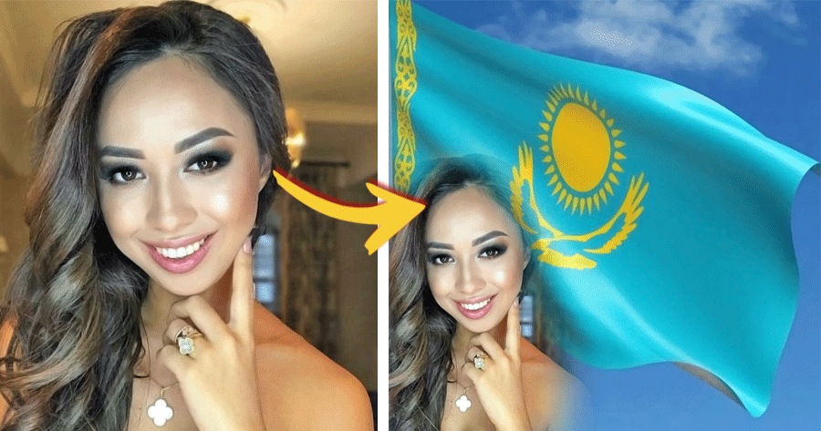 Поместите свое фото в рамку с флагом на День Республики Казахстан!