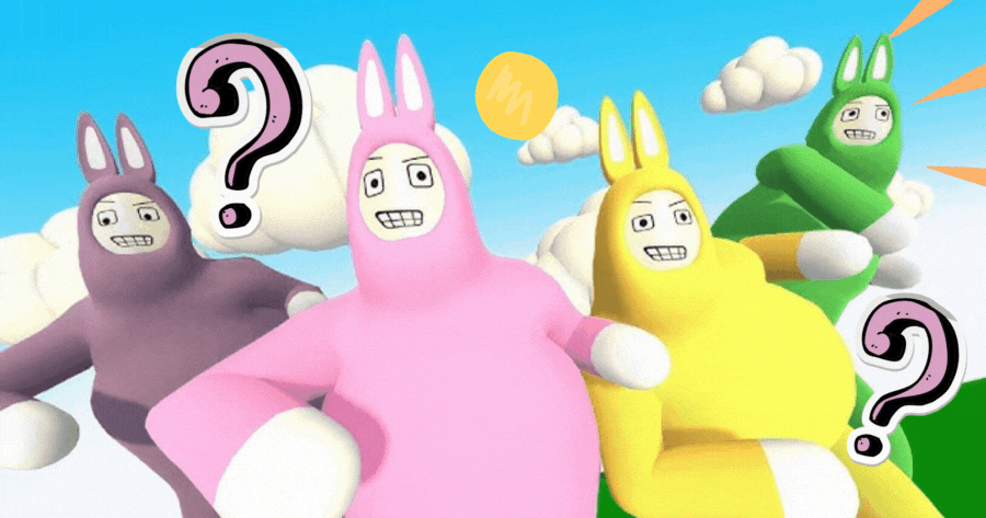 Find Out Your Costume Color In Super Bunny Man Game.