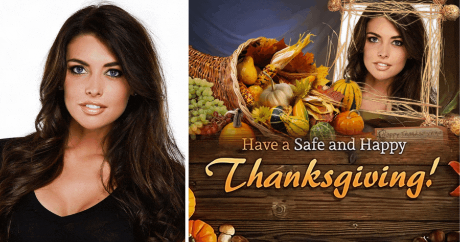 Happy Thanksgiving Day | Add Your Photo In This Pumpkin Frame