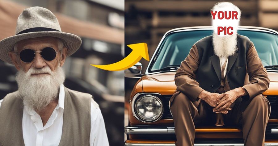 Make Your Photo With The AI Retro Car Photo Scene