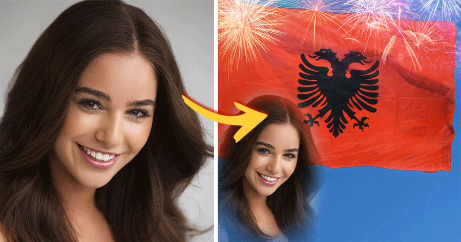 Get Your Photo Over The Flag To Celebrate Albania Independence Day!