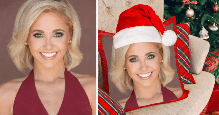 Edit Your Photos To Christmas Pillow Frame!
