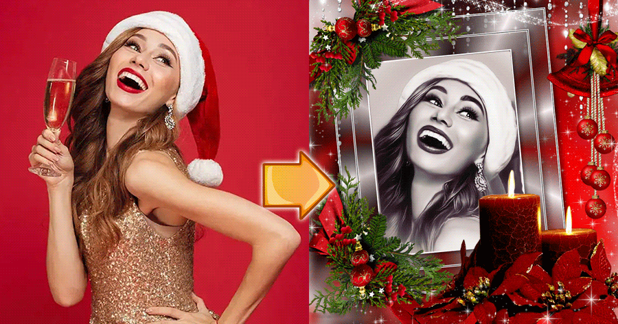 Get Christmas Portraits And Photo Frames For Free!