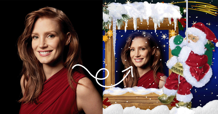 Edit Your Photo With New Santa Claus Frame!