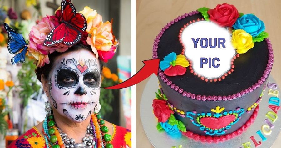 Design Your The Day Of The Dead Cake Photo