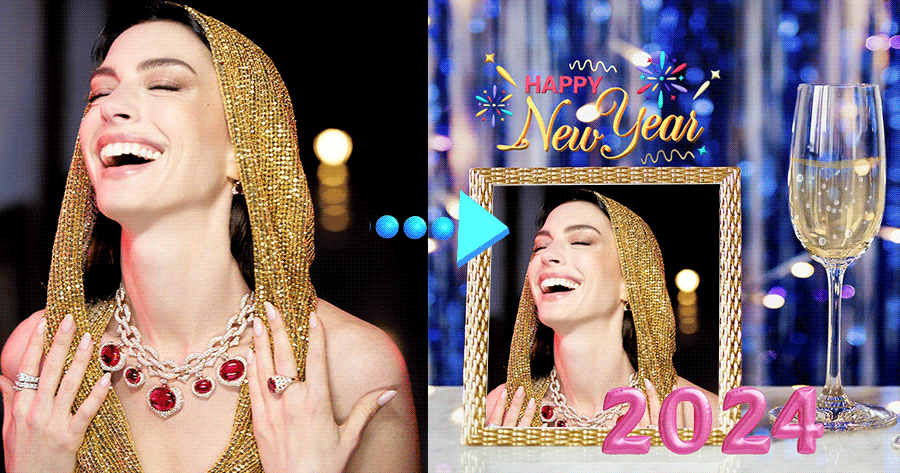 Gratuitamente! Aggiungi cornici alle foto di Capodanno