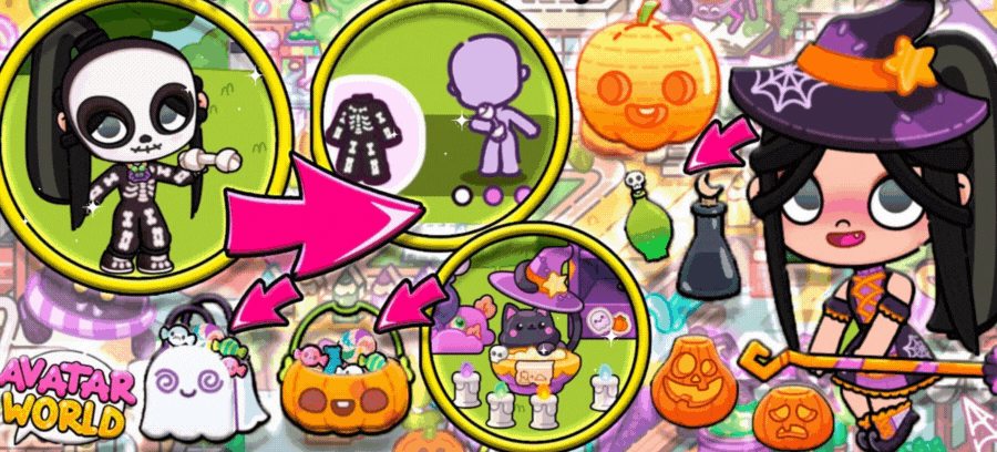 &iexcl;Desbloquea Algunos Secretos De Halloween De Avatar World Eligiendo Tu Disfraz Favorito!