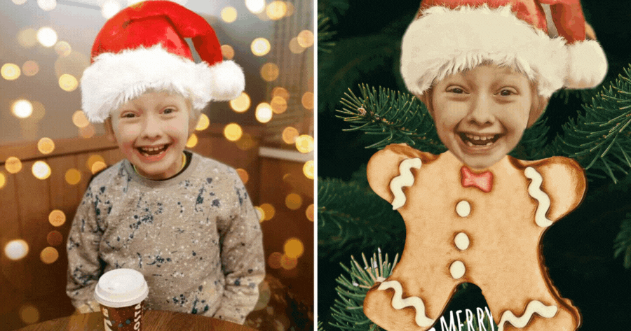 🐱 Edit Your Kids'  Photo With Christmas Gingerbread Man Effect