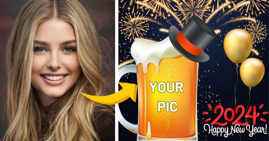 Create Your New Year Beer Photo Right Now!