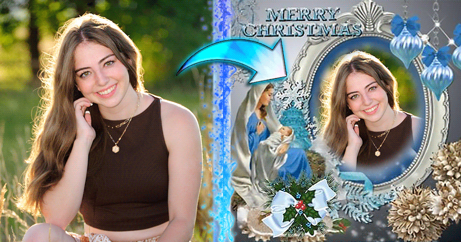 Gather The Blessing Of Christmas Spirit | Christian Frame