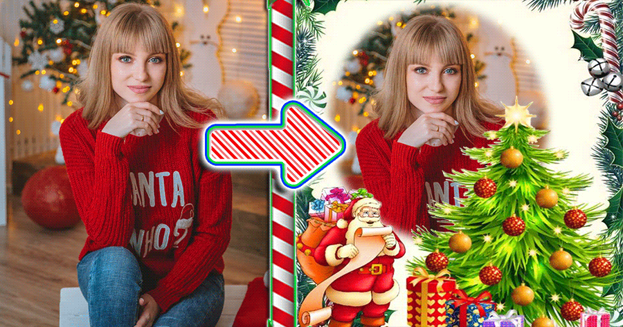 Decorate The Christmas Tree With Your Photo 🎄