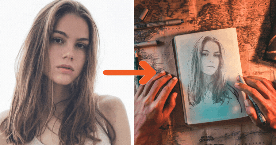 Vytvořte Svůj N&aacute;črt Zdarma | Stač&iacute; Nahr&aacute;t Va&scaron;i Fotografii