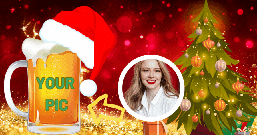 Design Your Santa Beer Photo|Merry Christmas