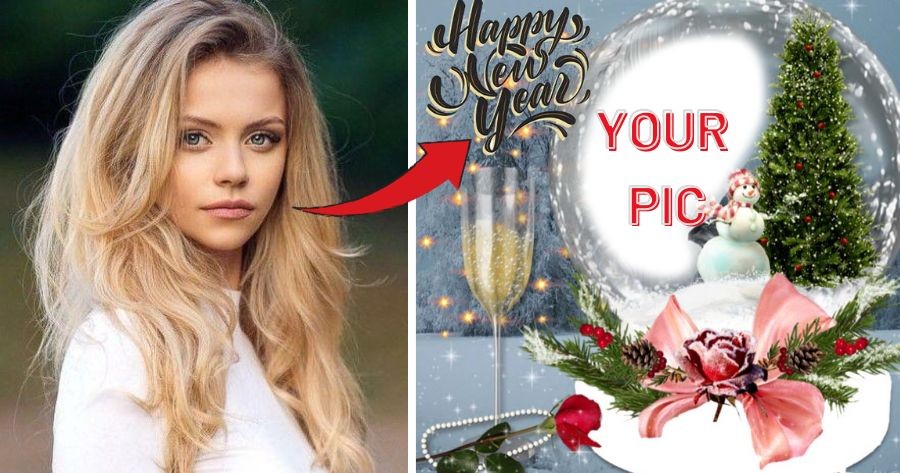 Edit Your Photo With New Year Snow Globe