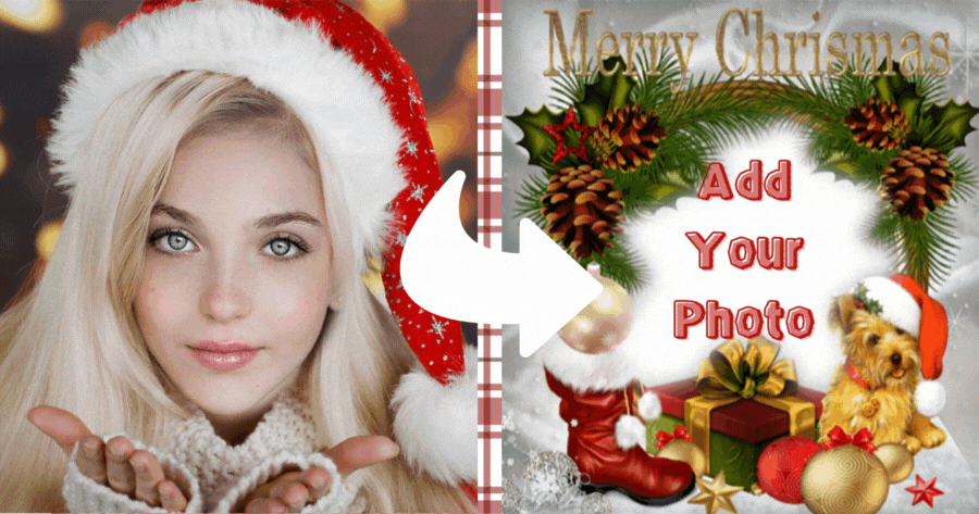 Versier je kerstfoto's met kerstkransen