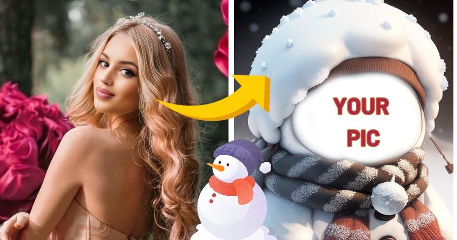 Create Your Cute Snowman Photo