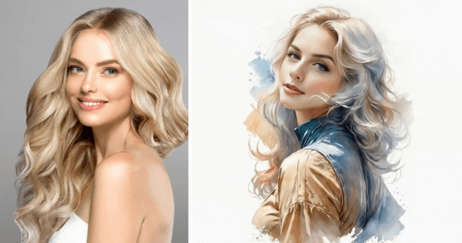 Dessinons votre portrait &agrave; l'aquarelle