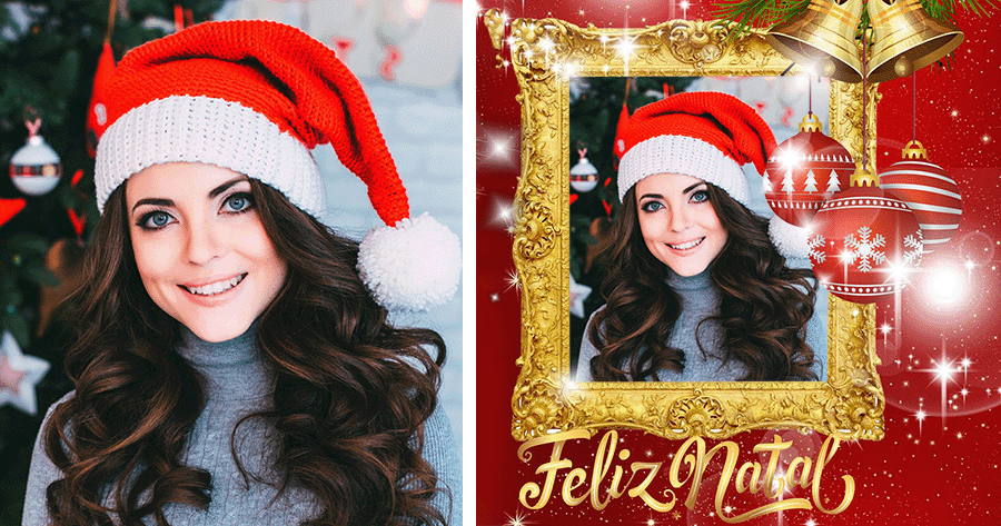 Edite sua foto com o novo quadro de sinos de Natal!