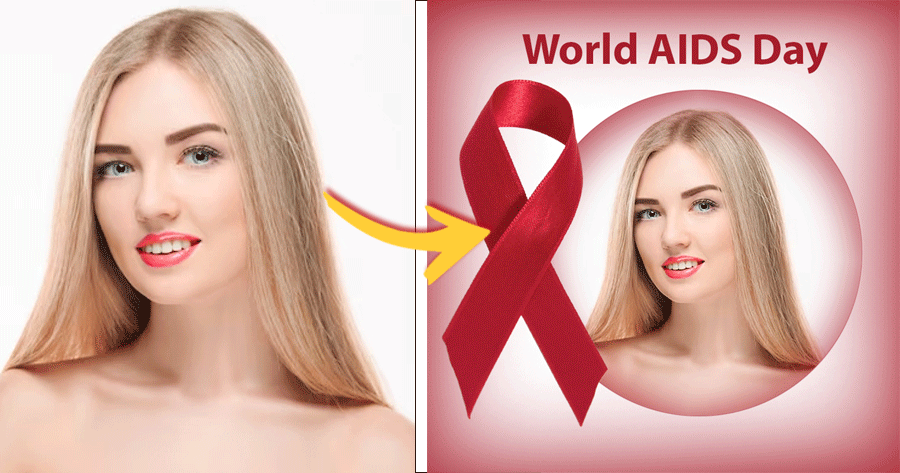 Add Your Photo For World AIDS Day With Red Ribbon!