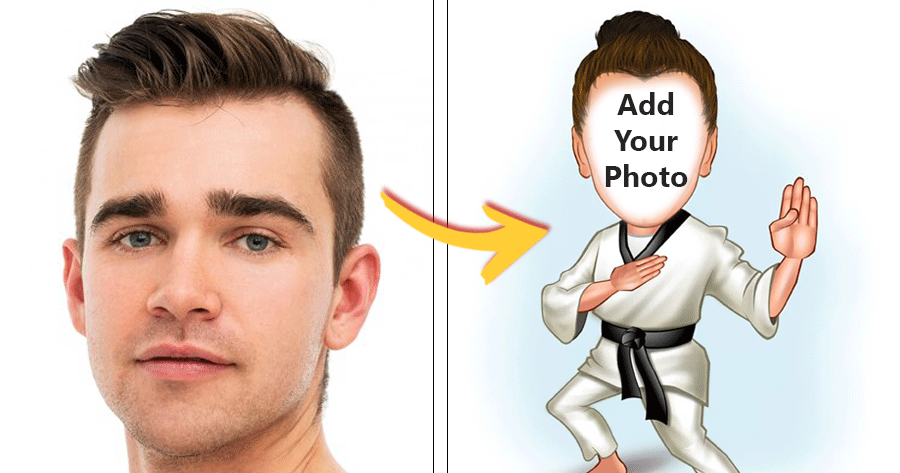 Place Your Photo Inside Baseball Uniform Caricature!